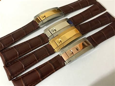 rolex leather band 20mm|Rolex leather watch bands.